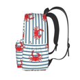 thumbnail image 3 of Disketp Cute Red Crabs With Nautical Mochila Escolar de Gran Capacidad y Peso Ligero, Mochila de Viaje Ideal para Escuela, Trabajo y Uso Diario, Cómoda y con Estilo, 3 of 8