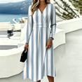 thumbnail image 5 of Women's Summer Maxi Dresses Spring Fall Plus Size V Neck Flowy a Line Dress Elegant Formal Wrap Dress, 5 of 5