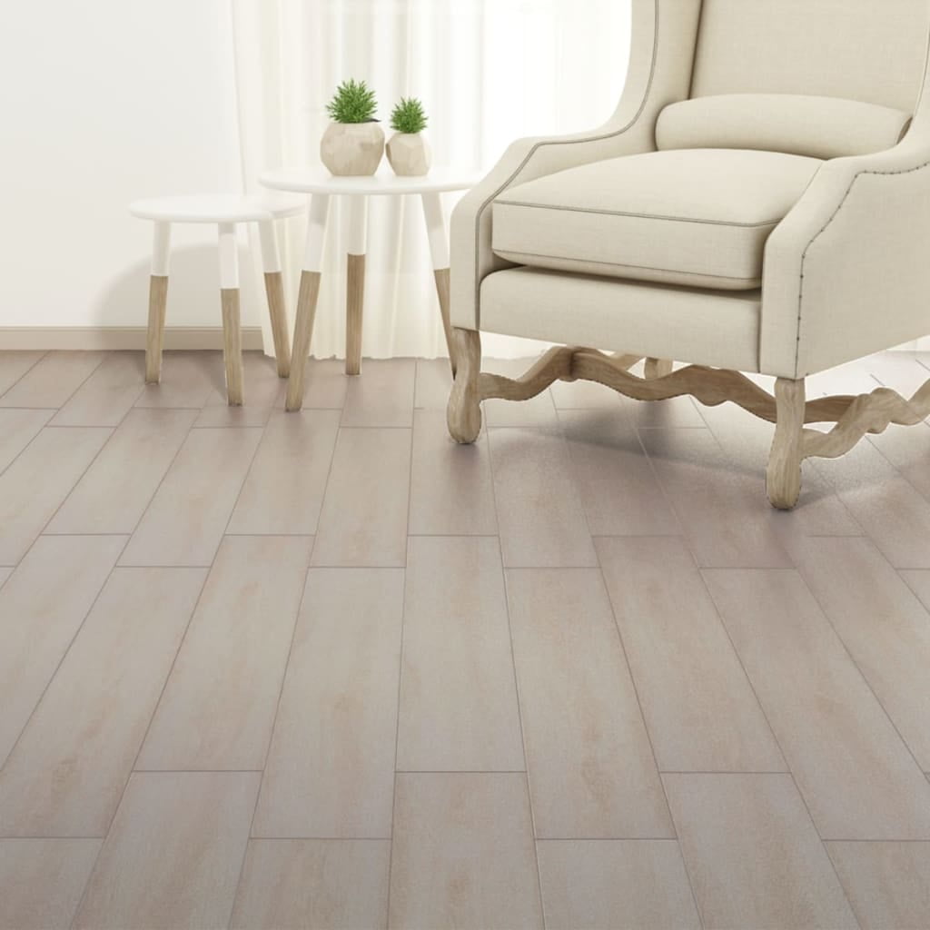Kepooman Self-Adhesive PVC Flooring Planks, Vinyl Floor Planks Adhesive Floor Tiles, Beige Kepooman Self-Adhesive PVC Flooring Planks, Vinyl Floor Planks Adhesive Floor Tiles, Beige