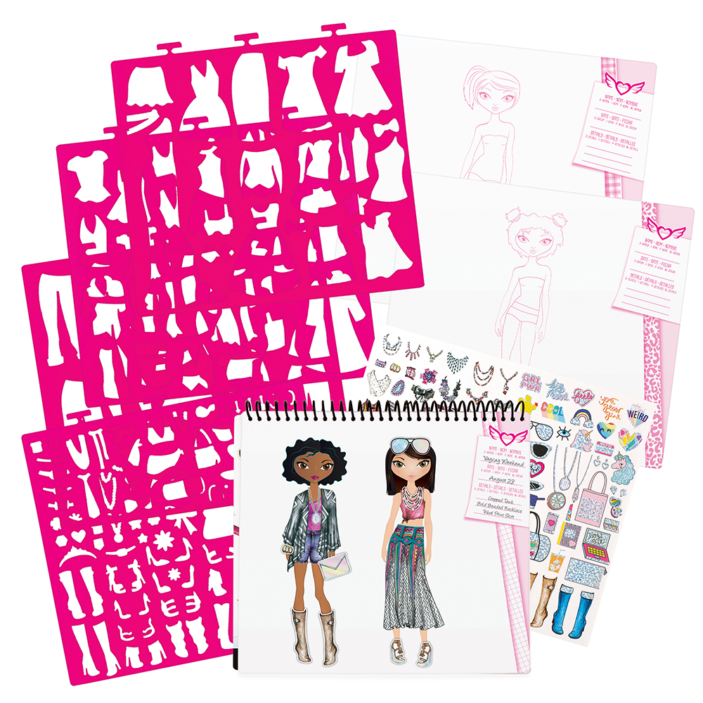 Fashion Angels Portfolio Sketch Pad with Stencils, 40 Pages photo 4
