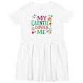 thumbnail image 3 of Inktastic My Auntie Loves Me Girls Girls Toddler Dress, 3 of 5