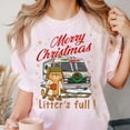 thumbnail image 3 of Funny Christmas Cat T-Shirt | Merry Christmas Litter’s Full Graphic Tee, 3 of 5