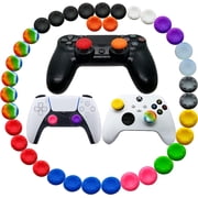 XiHAMA 36pcs Joystick Grip Compatible with Ps5 Ps4 Controller, Silicone Thumb Grips Caps Cover Analog Stick for Playstation 5, Playstation 4 Controller, Xbox 360, Xbox One Controller (A)
