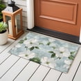 thumbnail image 4 of 2x3 Ft Entryway Area Rug, White Floral Kitchen Rug Runner Washable Floor Mat, Cottagecore Blooms Flower Spring Botanical Non Slip Indoor Door Mat Throw Carpet for Bathroom Living Room Bedroom, 4 of 8