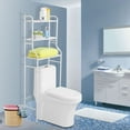 thumbnail image 4 of Shelf 3-Tier Iron Toilet Towel Storage Rack Holder Over Bathroom Shelf Organizer White, 4 of 8