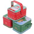 thumbnail image 1 of 3pcs Christmas Cartoon Tinplate Storage Box Tinplate Candy Box Candy Case Christmas Gift, 1 of 9