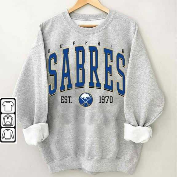 Vintage 90s Buffalo Hockey Sweatshirt, Retro Buffalo Ice Hockey Team Crewneck, Sabres Shirt