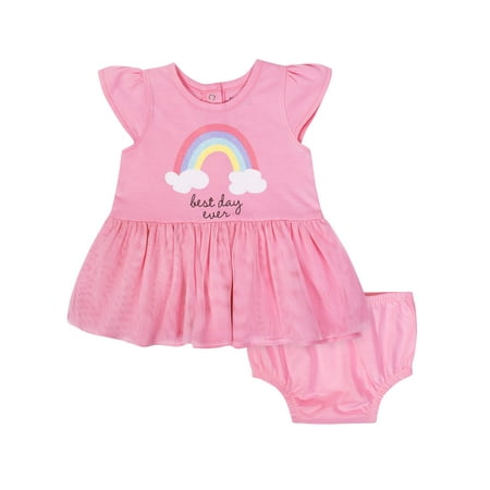 Gerber Tulle Dress & Diaper Cover Outfit Set, 2pc (Baby Girls)
