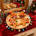 thumbnail image 7 of Dserfhy 6 Pcs Gingerbread Man Ornaments Fabric Gingerbread Figurine Christmas Tree Decorations for Holiday Home Party Decor, 7 of 7