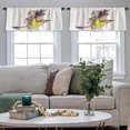 thumbnail image 4 of LALILO Kitchen Curtain Valance Flying Bird Flowers Watercolor Rod Pocket Window Curtain 52"x 18" Set of 2, 4 of 5