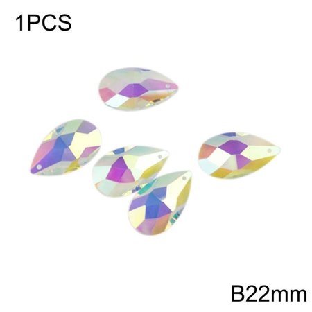 

16/22mm Water Drop Crystal Pendant Beads DIY Chandelier Decor Part Prisms M6W7