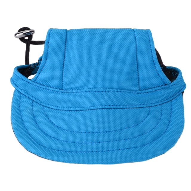 Gorra de béisbol para perro, protección solar, cómoda y ajustable, con orificios para las orejas, para perros pequeños, azul, L
