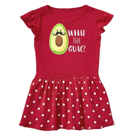 

Inktastic What the Guac Avocado with Mustache Gift Baby Girl Dress