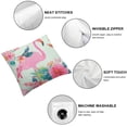 thumbnail image 4 of Orinice Watercolor Tropical Flamingos Throw Pillow Cover  ecorative Square Pillowcase Throw Cushion Case for Bedroom, Living Room, Sofa, Couch and Bed,   12x12in, 4 of 5