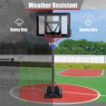 thumbnail image 6 of Portable Basketball Hoop Outdoor, 4.25FT-10FT Height Adjustable Basketball Goal, Shatterproof Backboard, Built-in Wheels, Basketball Stand, 6 of 7