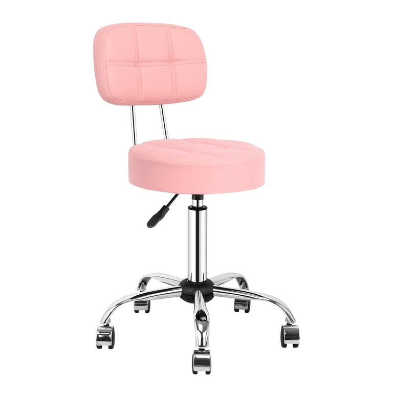 Pink rolling stool hot sale