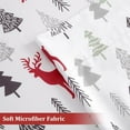 thumbnail image 4 of Christmas Flannel Sheets Queen, 100% Cotton Printed Bed Sheet Set, Soft Brushed Flannel, 16 Inches Deep Pocket Winter Warm Sheets 4 Piece (Red Christmas Reindeer, KING), 4 of 8