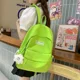 thumbnail image 5 of Mochila de nailon sólido de gran venta de alta calidad para mujer 2024, nueva mochila para jóvenes del campus, linda mochila con colgante y bolsillo con cremallera, 5 of 5