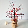thumbnail image 4 of Hgoty 18" Red Berry Valentine's Tree w/ Burlap Base - Rustic Tabletop Decor for Mantel, Dining & Wedding Centerpieces, 4 of 9