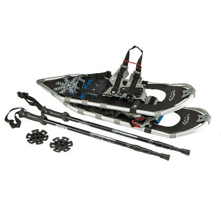 All Terrain Aluminum Snowshoes w/ Carry Bag and Trekking Poles (30 in.