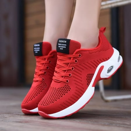 

Jjtiger Hollowed out dense Netfly woven air cushion women s shoes light