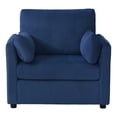 thumbnail image 6 of Leumius Corduroy Accent Chair, Modern Upholstered Single Sofa Armchair with 2 Pillows and Side Storage Pockets,Comfy Oversized Reading Chair for Living Room, Bedroom, Apartment,Gray, 6 of 9