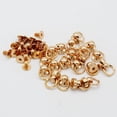thumbnail image 4 of 20 Piezas de Remache de Latón Perfecl Tornillo de Cabeza Redonda con Anillo Gris Negro Individuales Dorado, 4 of 8