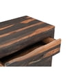 thumbnail image 5 of Taran Designs Warren 3-drawer Live Edge Solid Wood Nightstand in Dark Brown, 5 of 6