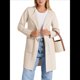 thumbnail image 3 of Abrigo Informal Cómodo de Lana con Solapa para Mujer, Chaqueta Informal de Moda, Abrigo , Ropa de Otoño e Invierno Crema L, 3 of 10