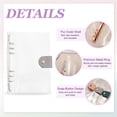 thumbnail image 3 of Uxcell A5 Clear Notebook Binder, Transparent Soft Polyvinyl chloride 6-Ring Refillable Planner Cover Planner Binder with Snap Button Closure for Journal  Planner Office Organizer Accessories, Gray, 3 of 6