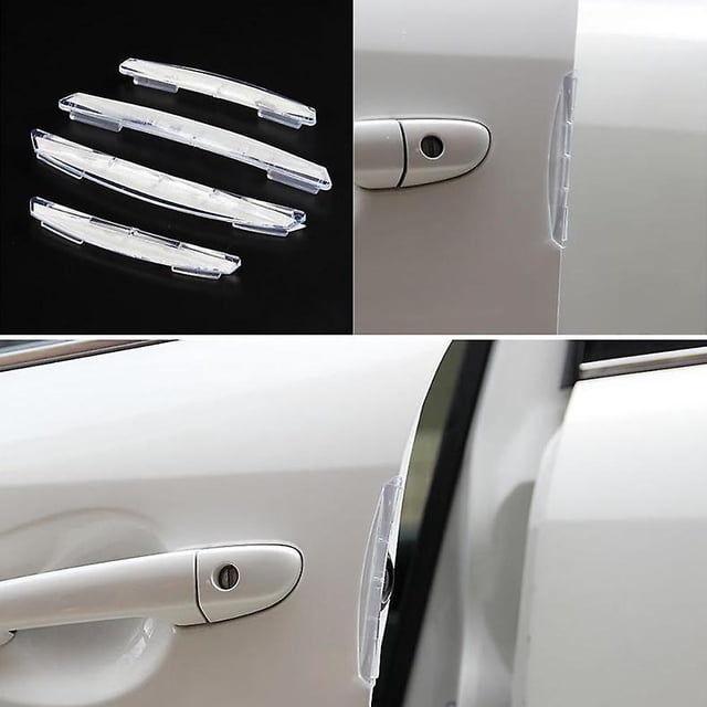 4pcs Car Sticker Door Edge Guards Trim Molding Protection Strip Scratch Protector Car Crash Barriers Door Guard Collision Decor