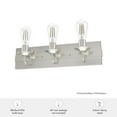 thumbnail image 6 of Hunter - Perch Point 3-light Brushed Nickel, Medium Size Vanity Light, Dimmable, Casual Style, for Bedrooms, Dining, Living Rooms - 19433, 6 of 6