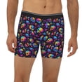 thumbnail image 2 of Men'S Boxer Briefs, Rainbow Color Skull Mushroom Soft And Breathable Mens Underwear Boxer Briefs With Widen Waist, 2 of 2