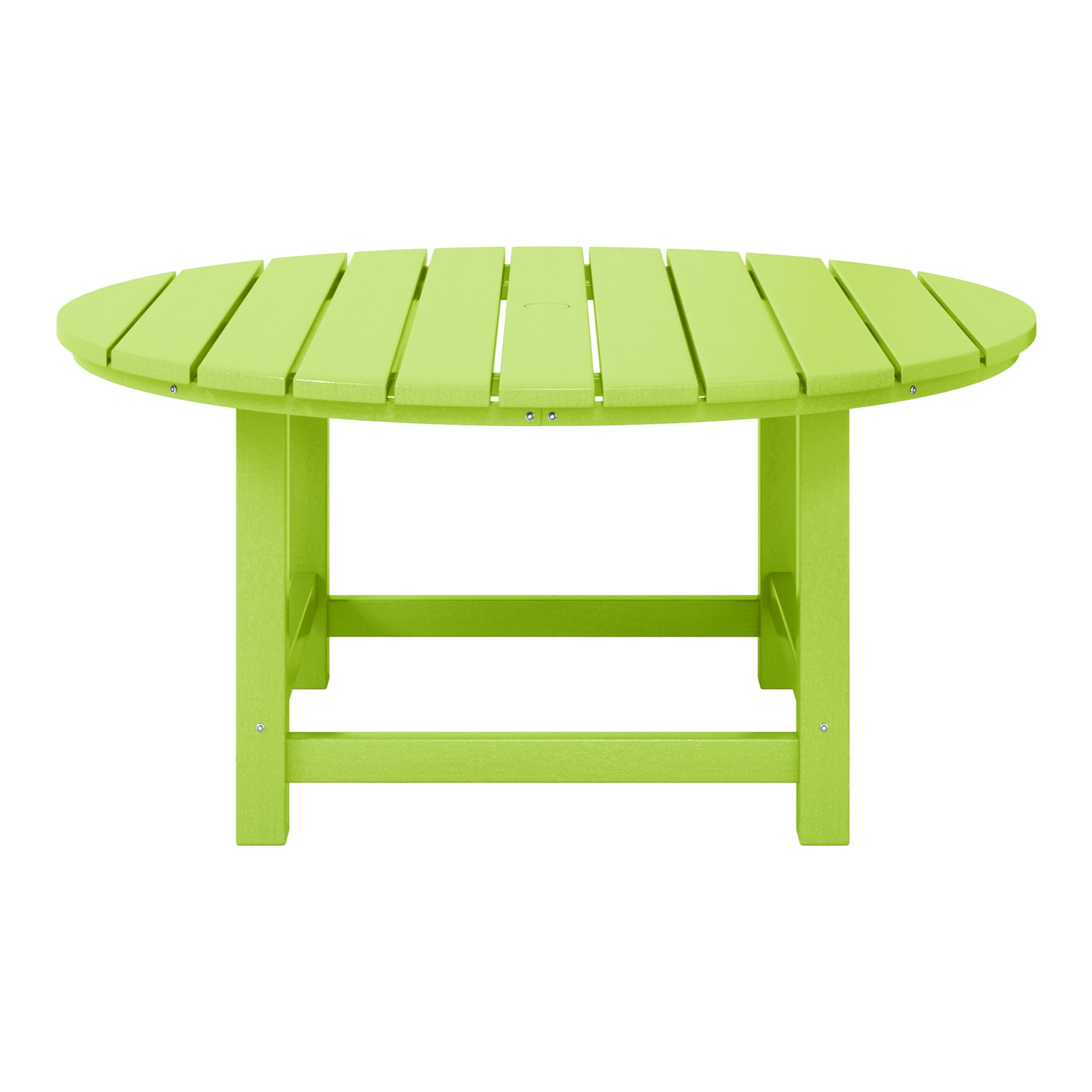 WestinTrends Malibu Low Outdoor HDPE Round Patio Coffee Table, Lime