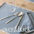 thumbnail image 6 of over&back Set of 4 Woven Frayed Chambray Placemats - Colorful Dining Table Mat - Hand-Finished Frayed Edges - 100% Cotton - Machine Washable - Kitchen and Home Decor - Blue - 14" L X 20" W, 6 of 11
