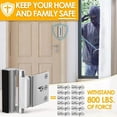 thumbnail image 5 of Harpily Home Door Lock with 8 Screws Childproof Door Reinforcement Lock with 3 Inch Stop Withstand 800 Lbs for Inward Swinging Door Upgrade Night Lock To Your Home One Size Silver, 5 of 5
