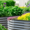 thumbnail image 2 of VEIKOUS Large Metal Garden Bed, 8x2x1.4 ft Galvanized 9-in-1 Garden Planter Box for Herbs and Flowers, Gray, 2 of 10