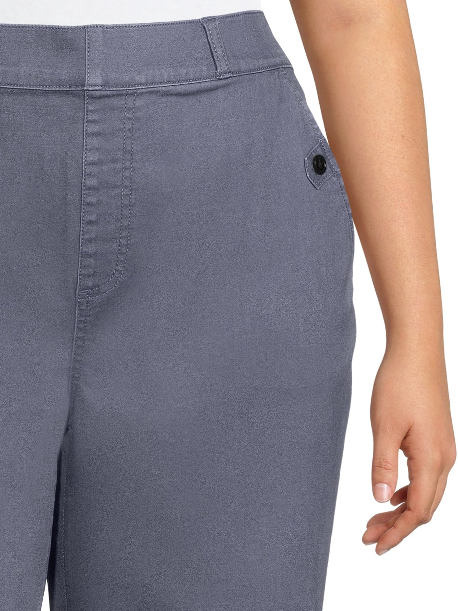Terra & Sky Women's Plus Size Pull-On Wide-Leg Cropped Pants