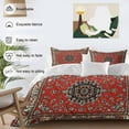 thumbnail image 3 of Red Vintage Boho Bedding Duvet Cover Set King Size 4 Pieces Luxury Traditional Tribal Art Bedding Set with Zipper Closure, 1 Comforter Cover 92x106 Inches 1 Flat Sheet & 2 Pillow Cases, 3 of 7