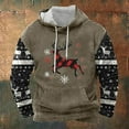 thumbnail image 2 of CONZONE Christmas Men's Hoodies Xmas Deer Hoodie for Men Graphic Long Sleeve Pullover Hooded Sweatshirt Soft Fall Winter Sweatshirts With Pocket, 2 of 5