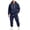 Navy, variant on Leey-World 2 Piece Set Men Jogging Suits for Men Activewear Work Out Hoodie and Sweatpants Set Casual Big and Tall Baggy Jumpsuit