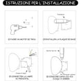 thumbnail image 5 of Aplique de pared para interiores Luces de pared LED Lámpara de pared moderna negra Apliques de pared hacia arriba Luz decorativa de aluminio para dormitorio Sala de estar Cocina, luz neutra - 10W oso de fresa Electrónica, 5 of 5