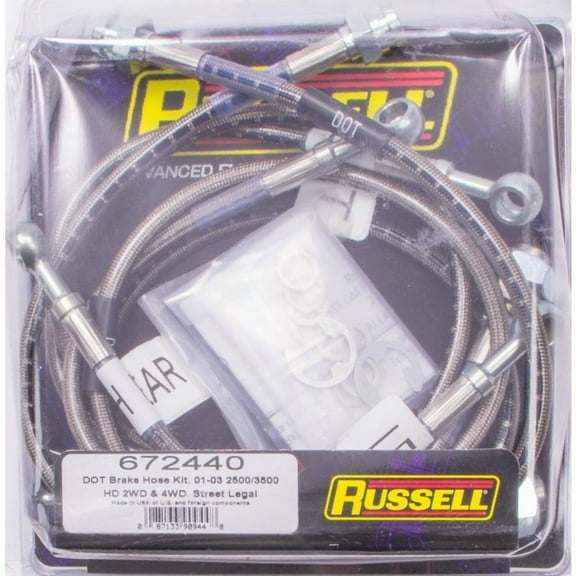 Russell 672440 Brake Hose Kit Fits select: 2001-2007 CHEVROLET SILVERADO, 2005-2006 GMC SIERRA