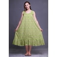 thumbnail image 2 of Bimba Light Green5 Floral Begonia & Peony Printed Cotton Nightgowns For Women Sleeveless Gown Sleepwear Maxi Dress X-Small, 2 of 6