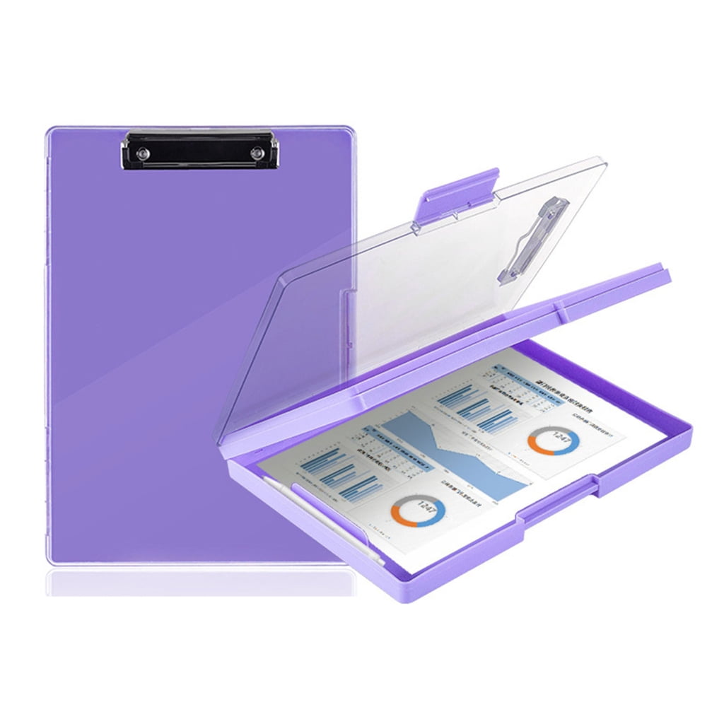 Clipboard with Double Layer File Case Portable Document Organiser Box for Office