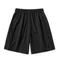 thumbnail image 5 of Sheghy Workout Shorts Women 100%Cotton Women Summer Fashion Solid Quick Dry Sports Drawstring Dual Pocket Knee-Length Shorts Black S, 5 of 6