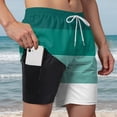 thumbnail image 2 of KPOPLK Mens Swim Trunks 5" Quick Dry Stretch Swim Shorts Mesh Lining Bathing Suits Swimwear Beach Shorts with Pockets(Dark Green,XS), 2 of 9