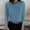 Blue, variant on Sweaters for Women Oversized Sweaters Knitting Jumper Crewneck Long Sleeve Solid Color Fashion Loose Buttons Casual Knitted Top Fall Winter Pullover Sweater Black M