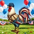 thumbnail image 6 of Darzheoy Metal Rooster Yard Decor, Handcrafted Wrought Iron Statue, Rustic Farmhouse Yard Ornament, Weatherproof Outdoor Decor for Porch, Patio, Lawn, Garden, Front Door, 6 of 7