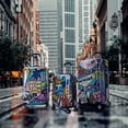 thumbnail image 6 of InUSA Print 3-Piece Hardside Luggage Sets with Spinner Wheels, Handle, Trolley, (20"/24"/28"), Cities, 6 of 11